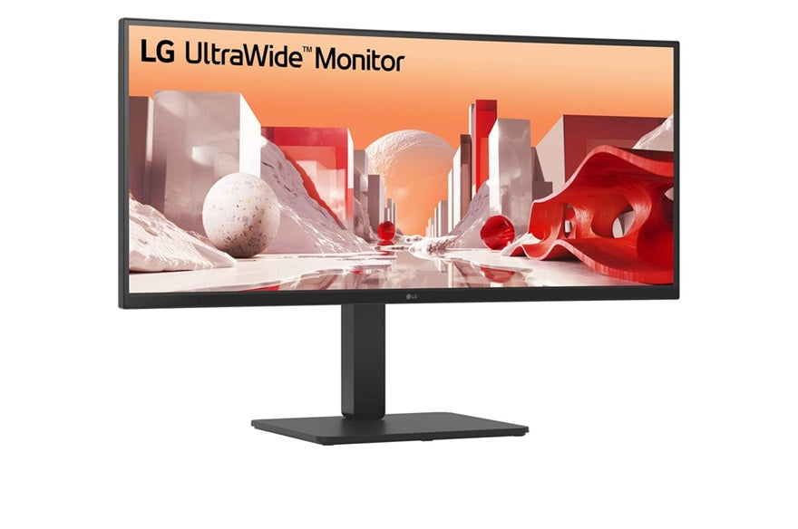 LG 34" UltraWide QHD Curved IPS Monitor with HDR10, sRGB 99%, USB-C PD 90W, RJ45, built-in speakers, and tilt/height/swivel adjustable stand - Image 2