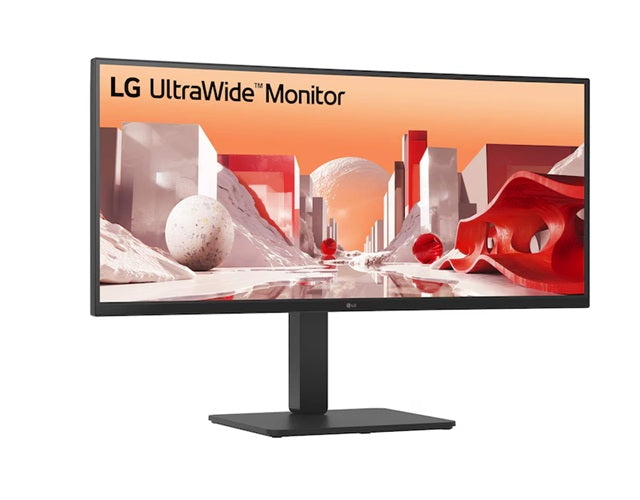 LG 34" UltraWide QHD Curved IPS Monitor with 3440x1440 resolution, sRGB 99%, HDR10, USB-C PD 90W, FHD webcam, mic, speakers & adjustable stand - Image 2
