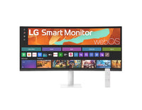 LG 34" Smart Monitor 34" WQHD Curved display with 3440x1440 resolution, sRGB 99%, webOS, AirPlay 2, 2x7W speakers, 100Hz refresh rate & Bluetooth - Image 1