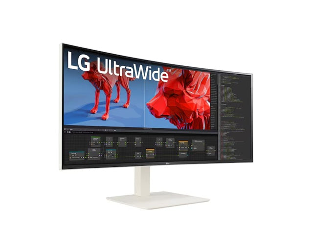 LG 38" UltraWide QHD+ Curved Monitor with 3840x1600 Nano IPS display, HDR600, DCI-P3 98%, 144Hz, 1ms, USB-C, KVM, and adjustable stand - Image 2