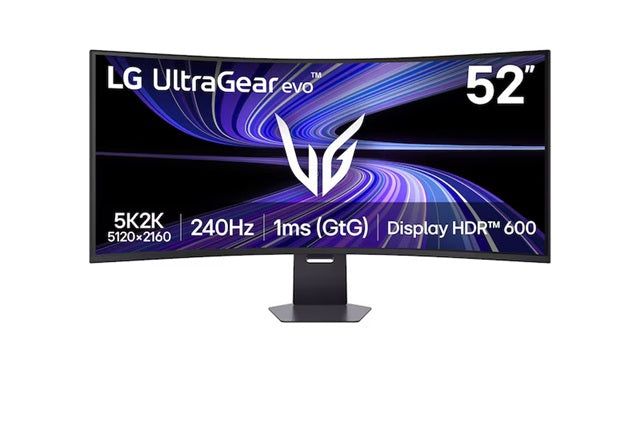 LG 52" UltraGear evo G9 5K2K 240Hz Gaming Monitor, 5120×2160, VA, 240Hz, 1ms, 1000R, HDR600, DCI-P3 95%, FreeSync Premium, DP 2.1, USB-C 90W - Image 1