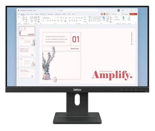 LENOVO ThinkVision E24-40 23.8"/24" 100Hz FHD IPS Monitor 1920x1080 16:9 4ms Height Adjust Tilt Pivot Swivel HDMI DP VGA Speakers VESA - Image 5