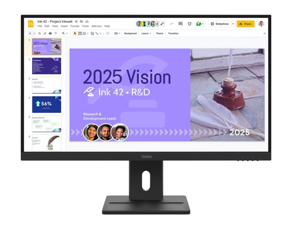 LENOVO ThinkVision E27Q-40 27" 100Hz QHD IPS Monitor 2K 2560x1440 16:9 4ms Tilt Swivel Pivot Height Adjust 2xHDMI DP VESA 3yr WTY Black ~63ECGAR2AU - Image 5