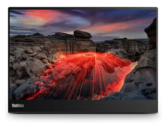 LENOVO ThinkVision M14-2 14" TOUCH 2K 2240x1400 Portable Monitor 60Hz 6ms Tilt Lift Pivot Height Adjustable 0.7kg 178° View Angle Pen USB-C DP1.2 VESA - Image 1