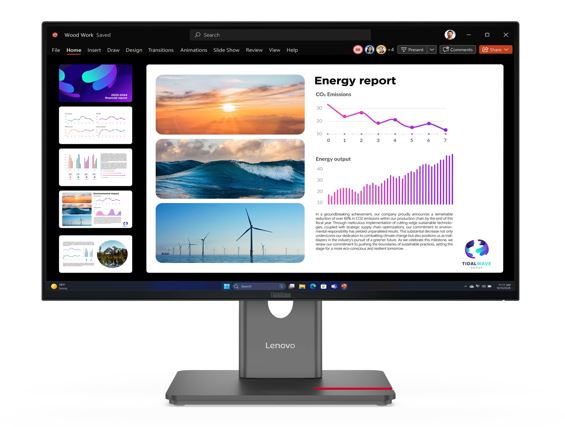 LENOVO ThinkVision P24Q-40 23.8"/24" QHD USB-C Docking Monitor 2K 2560x1440 16:9 IPS Height Adjustable Tilt Swivel Pivot DP HDMI USB-C Hub VESA - Image 1