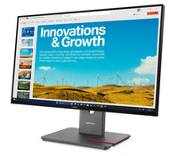 LENOVO ThinkVision P24qd-40 23.8"/24" QHD IPS Monitor 2K 2560x1440 16:9 Height Adjustable Tilt Swivel Pivot HDMI USB-C DP1.4 4xUSB3.2 Hub LAN 3yr - Image 3