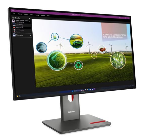 LENOVO ThinkVision P27Q-40 27" 120Hz QHD IPS Monitor 2K 2560x1440 16:9 4ms Height Adjustable Tilt Pivot Swivel HDMI DP USB hub VESA Tiny Support 3yr - Image 2