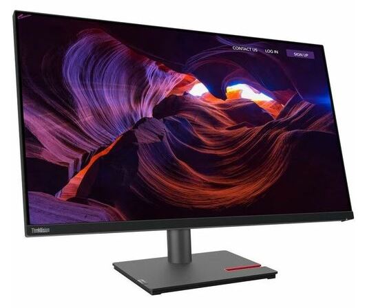 LENOVO ThinkVision P32p 31.5"/32" UHD Monitor 4K 3840x2160 16:9 Height Adjustable Tilt Swivel Pivot DP HDMI Thunderbolt 4 LAN 3xUSB3.2 Hub 3yr - Image 2