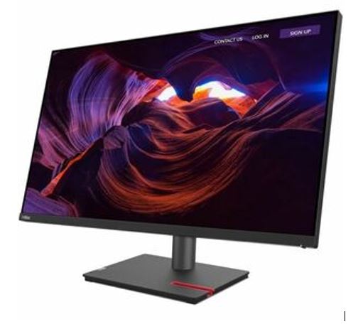LENOVO ThinkVision P32p 31.5"/32" UHD Monitor 4K 3840x2160 16:9 Height Adjustable Tilt Swivel Pivot DP HDMI Thunderbolt 4 LAN 3xUSB3.2 Hub 3yr - Image 3