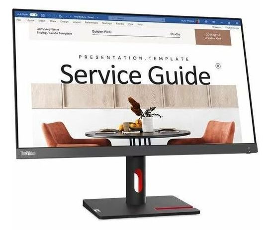 LENOVO ThinkVision S24I-30 23.8"/24" 100Hz FreeSync FHD Monitor 1920x1080 4ms 16:9 VA HDMI VGA Audio Out Tilt - EX-DEMO box damaged only - Image 1