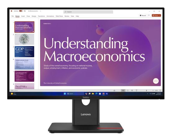 LENOVO ThinkVision T24D-40 23.8"/24" 120Hz FHD IPS Monitor USB-C Dock 100W DP Height Adjust Tilt Swivel Pivot HDMI DP LAN 4xUSB VESA ~62cdgar6au - Image 5