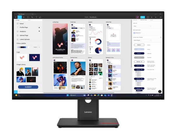 LENOVO ThinkVision T32UD-40 31.5"/32" 60Hz UHD IPS Monitor 4K 3840x2160 16:9 Height Adjustable Tilt Pivot Swivel HDMI DP USB-C hub LAN RJ45 VESA 3yr - Image 1