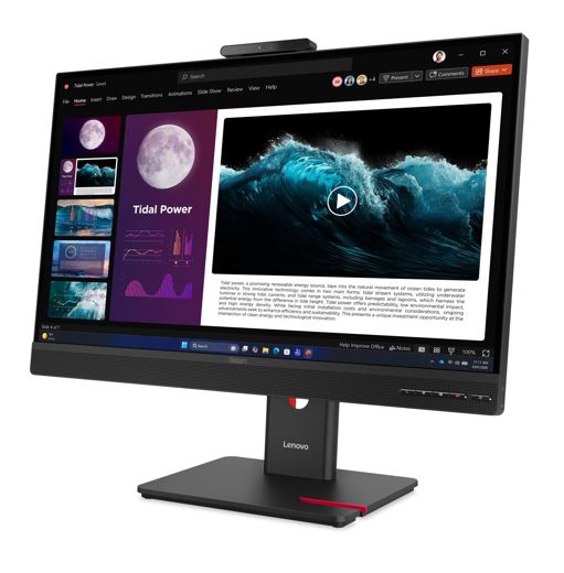 LENOVO ThinkCentre Tiny-in-One 27" 40-120Hz QHD Monitor 2560x1440 16:9 4ms IPS Height Adjust Tilt Swivel Pivot HDMI DP USB3.2 Webcam Mic VESA 3YR - Image 3