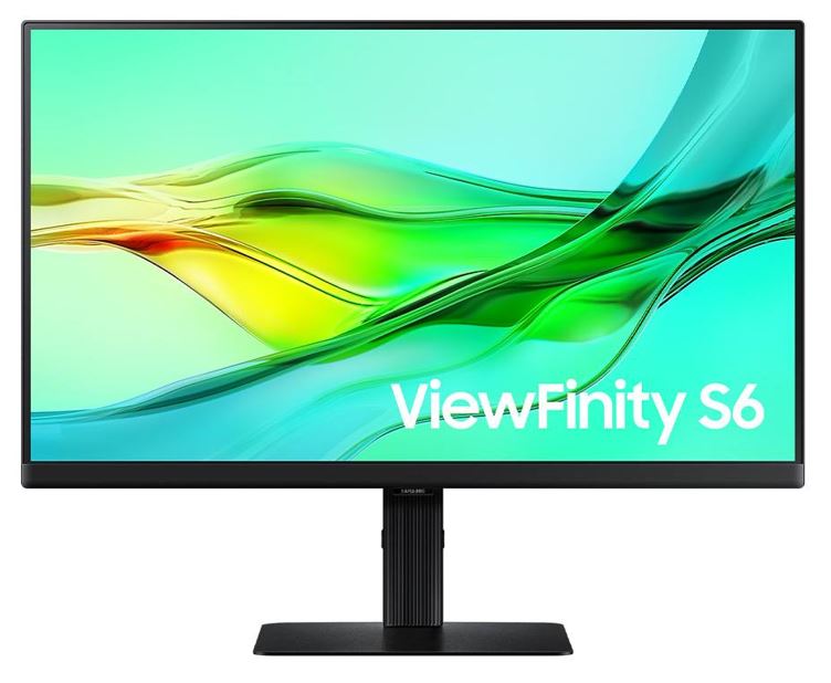 Samsung 23.8"/24" S6 ViewFinity 100Hz QHD IPS Monitor 2K 2560x1440 16:9 5ms Height Adjust Tilt Swivel Pivot 2xDP1.4 HDMI USB LAN HDR10 VESA - Image 1