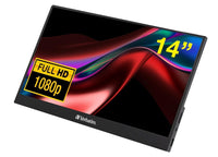 Verbatim 14" IPS FHD 1920x1080 - HDR, 60Hz HDMI USB-C Capacitive Touch Panel Portable Monitor - Image 1