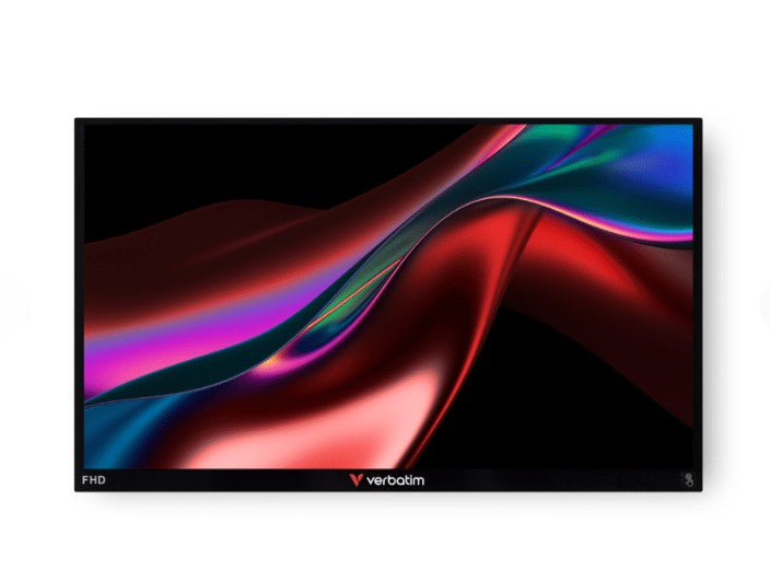 Verbatim 15.6" IPS USB-C Touch Full HD 1920 x 1080, 10 Point Touch, - Tilt, Speaker, Earphone, VESA 50mm x 50mm Business Ultra Portable IOS Monitor - Image 1