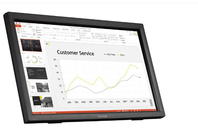 ViewSonic 24” TD2423 IR 10 Point Touch Advanced Ergonomics, Magnetic Pen Holder, 40 degrees Tilt, 7H Hardness VESA 100, Glove, Multi OS Touch Monitor - Image 2