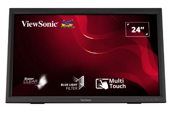 ViewSonic 24” TD2423 IR 10 Point Touch Advanced Ergonomics, Magnetic Pen Holder, 40 degrees Tilt, 7H Hardness VESA 100, Glove, Multi OS Touch Monitor - Image 1