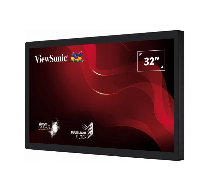 ViewSonic TD3207 32" 1080p Open Frame 10-Point PCAP Touch Monitor, 24/7 Operation and HDMI, DisplayPort and RS232, Kiosk, Factory, IP54 Front waterPF - Image 3