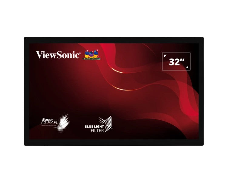 ViewSonic TD3207 32" 1080p Open Frame 10-Point PCAP Touch Monitor, 24/7 Operation and HDMI, DisplayPort and RS232, Kiosk, Factory, IP54 Front waterPF - Image 1