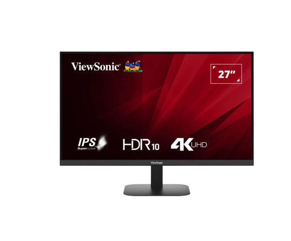 ViewSonic 27" 4K 3840 x 2160 SuperClear IPS, HDR10, 2x HDMI and DP x1, Eye Pro Tech.Seamless, VESA 75, Eco Mode, Joy Key rear, Office Monitor,3YARW