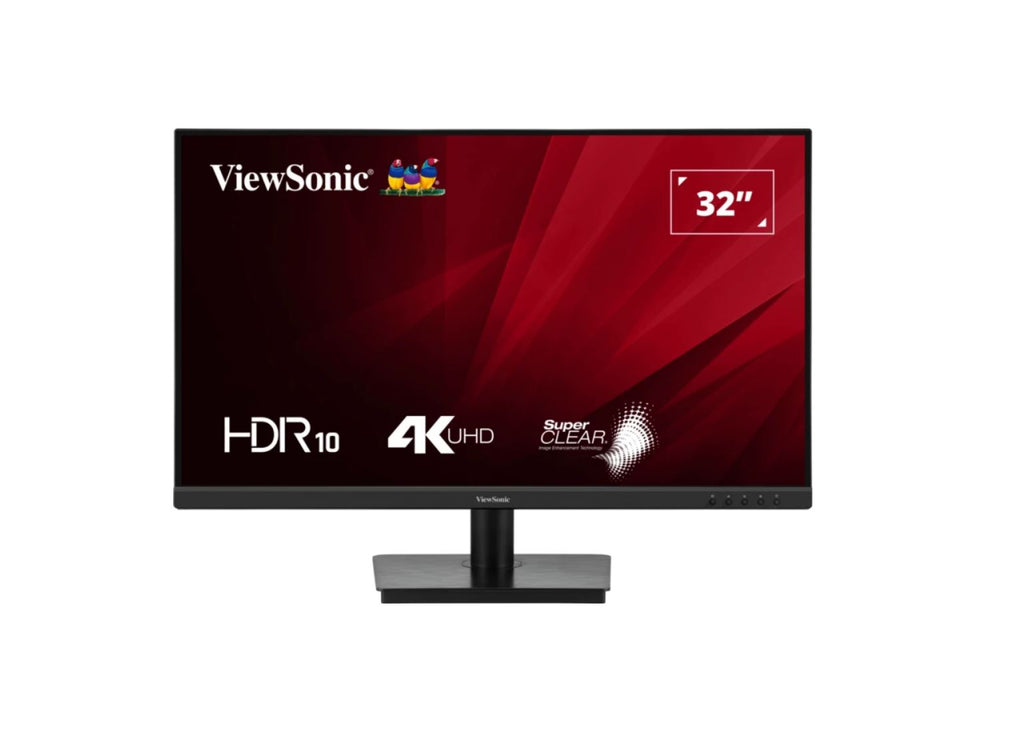 ViewSonic 32” VA3208 4K UHD 3840 x 2160, Superclear, HDR10, 2x HDMI and 1x DP, 3.5 Audio Port, Office Business Monitor Retail (LS),3YARW - Image 1