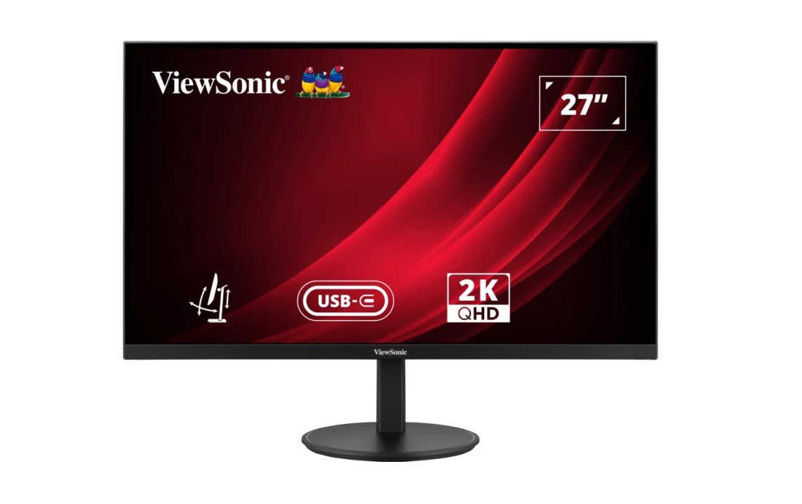 ViewSonic 27" VG 2K 2560 X 1440 SuperClear IPS, USB-C 65w  Hub, DP, Height Adjust, 3y Advance Replacement, Business Pro Monitor,3YARW - Image 1
