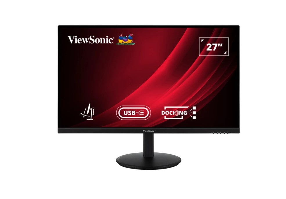 ViewSonic 27" VG 2K SuperClear IPS, Docking, USB-C, Daisy Chain,DP In/Out,RJ45,100w PD,Height Adjustable 3y Advance Replacement,Business Monitor,3YARW - Image 1