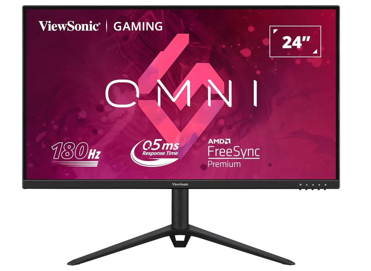 ViewSonic 24" FHD IPS Gaming, 180Hz, 0.5ms MPRT, HDR10, FreeSync Premium, AdaptiveSync, ClearMR, HDMI×2, DP, 2×2W Speakers. 3YARW - Image 1