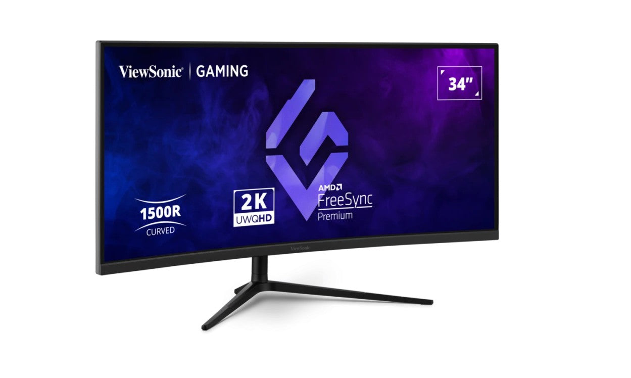 ViewSonic 34” Curved 3440x1440, 180Hz 1ms 1500R, HDR10,Adaptive Sync,2x HDMI,2x DP,Speaker,VESA 100 VX3418-2K Office Gaming Ultra Wide Monitor,3YARW - Image 2