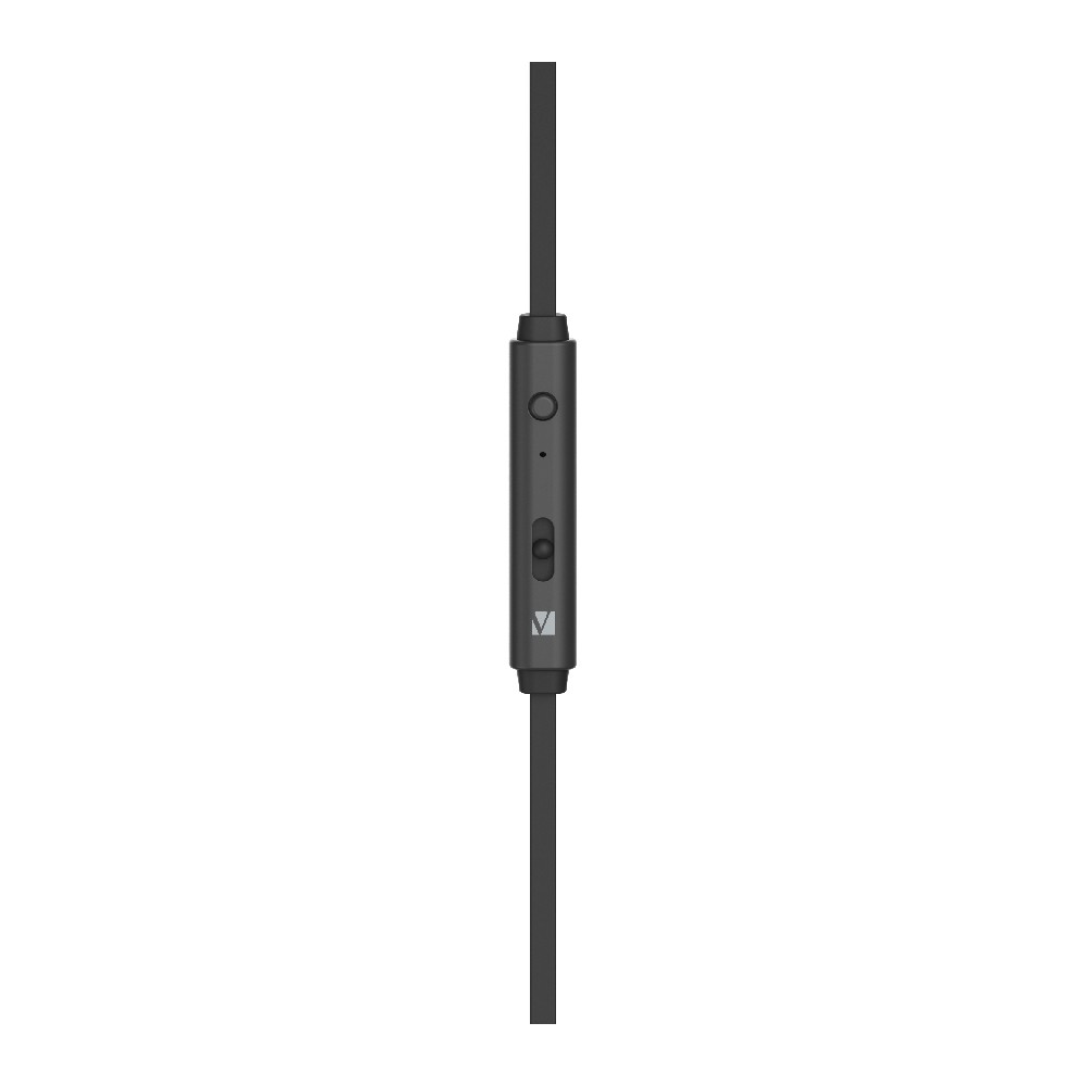 Verbatim In-Ear Earphones with Mic & Volume Control - Space Grey 3.5mm Audio - Image 3