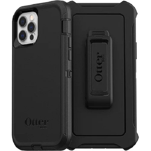 OtterBox Defender Apple iPhone 12 / iPhone 12 Pro Case Black - (77-65401), DROP+ 4X Military Standard, Included Holster, Rugged, 7 Years Warranty - Image 1