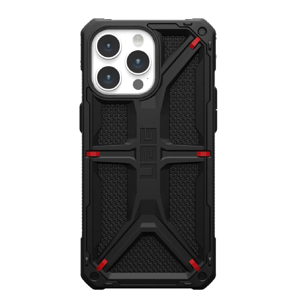 UAG Monarch Kevlar Apple iPhone 15 Pro Max (6.7") Rugged Case - Kevlar Black(114298113940), 20ft. Drop Protection (6M), 10 Years Warranty - Image 1