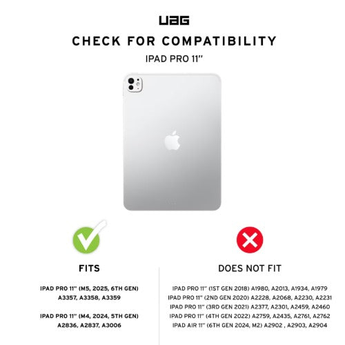 UAG Scout Plus Apple iPad Pro (11") (5th Gen) Case - Ash (124491113131), Slim, Soft-Touch, Built-in kickstand, Pencil Holder, 1 Year Warranty - Image 3