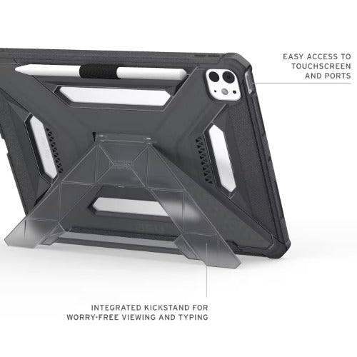 UAG Scout Plus Apple iPad Pro (11") (5th Gen) Case - Ash (124491113131), Slim, Soft-Touch, Built-in kickstand, Pencil Holder, 1 Year Warranty - Image 4