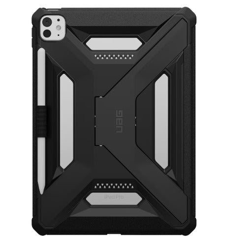 UAG Scout Plus Apple iPad Pro (11") (5th Gen) Case - Black (124491113131), Slim, Soft-Touch, Built-in kickstand, Pencil Holder, 1 Year Warranty - Image 1