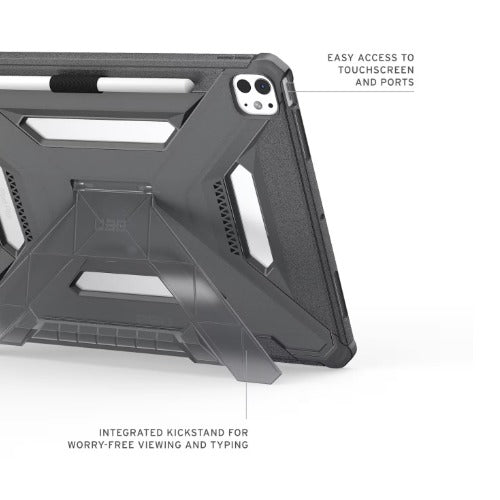 UAG Scout Plus Apple iPad Pro (11") (7th Gen) Case - Ash (840283925078), Slim, Soft-Touch, Built-in kickstand, Pencil Holder, 1 Year Warranty - Image 4