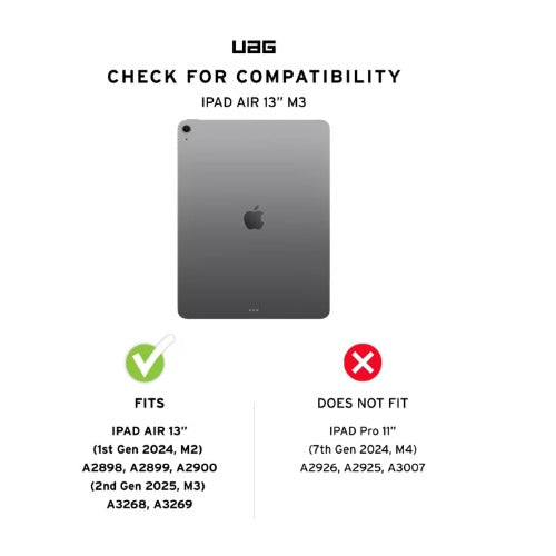 UAG Scout Plus Apple iPad Air (13") (2nd Gen/1st Gen) Case - Ash (124494113131), Slim, Soft-Touch, Built-in kickstand, Pencil Holder,1 Year Warranty - Image 3