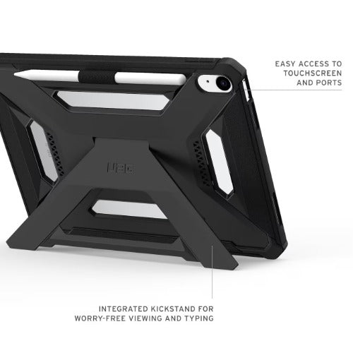 UAG Scout Plus Apple iPad (11") (11th Gen) / (10.9") (10th Gen) Case - Black (124495114040), Slim, Soft-Touch, Built-in kickstand, 1 Year Warranty - Image 4