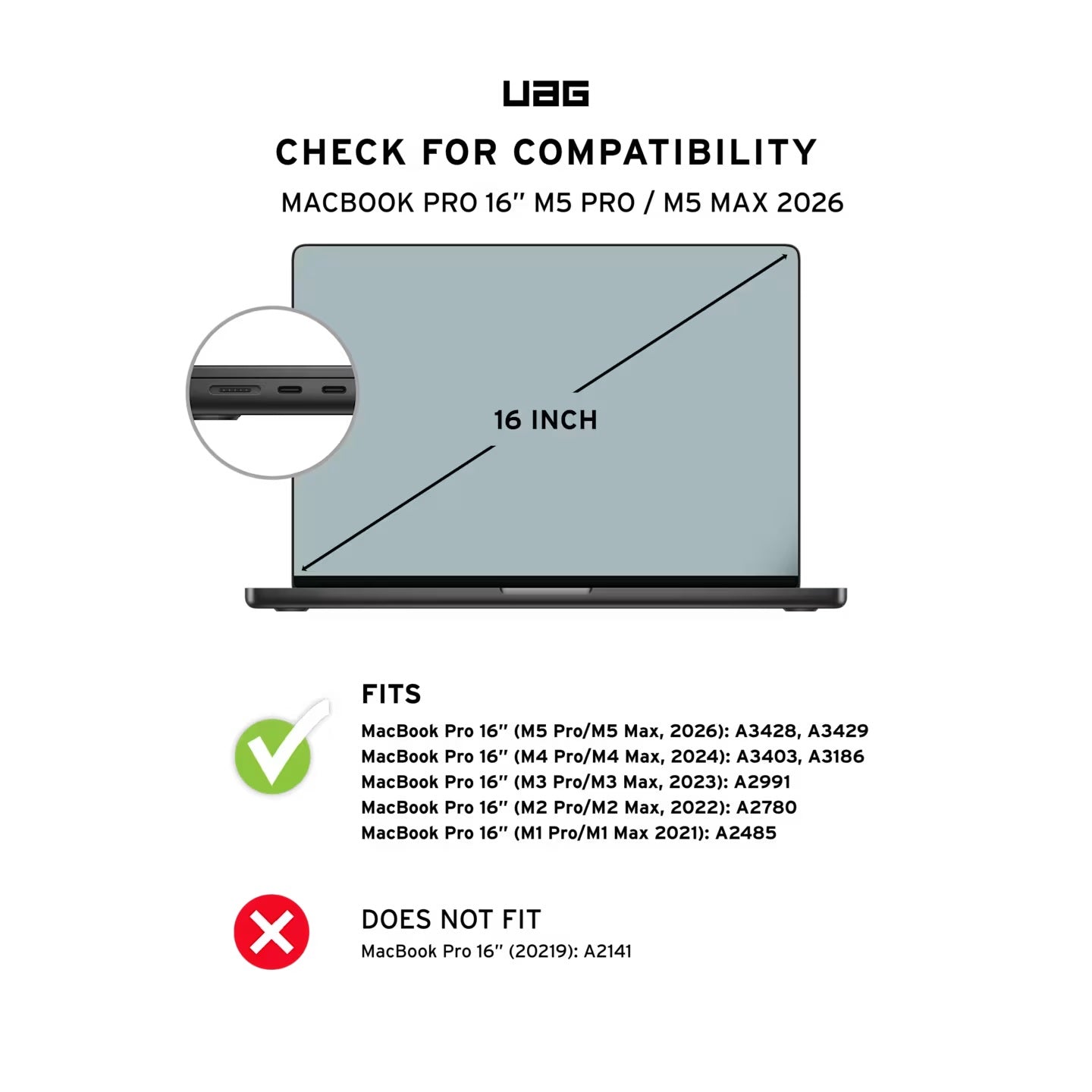 UAG Plyo Apple MacBook Pro (16") (M5/M4/M3 Max & Pro) Case - Ice (134003114343), Tactile Grip Frame, Lightweight, 1 Year Warranty - Image 3