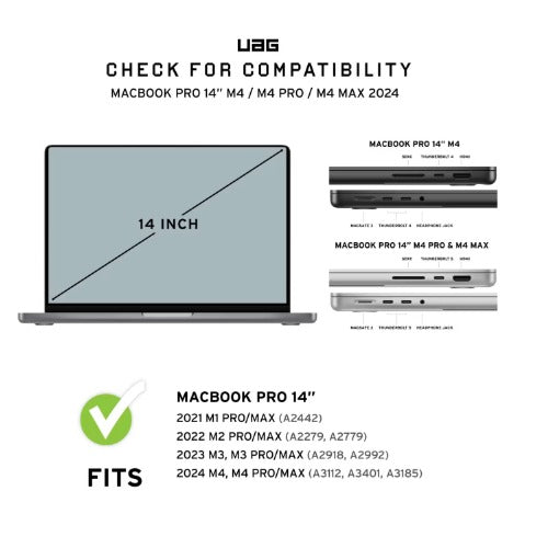 UAG Essential Armor Apple MacBook Pro (14") (M5 Max/M5 Pro/M4 Max/M4 Pro/M3 Max/M3 Pro) Case - Ice (134011114343), Sleek, Lightweight,1 Year Warranty - Image 3