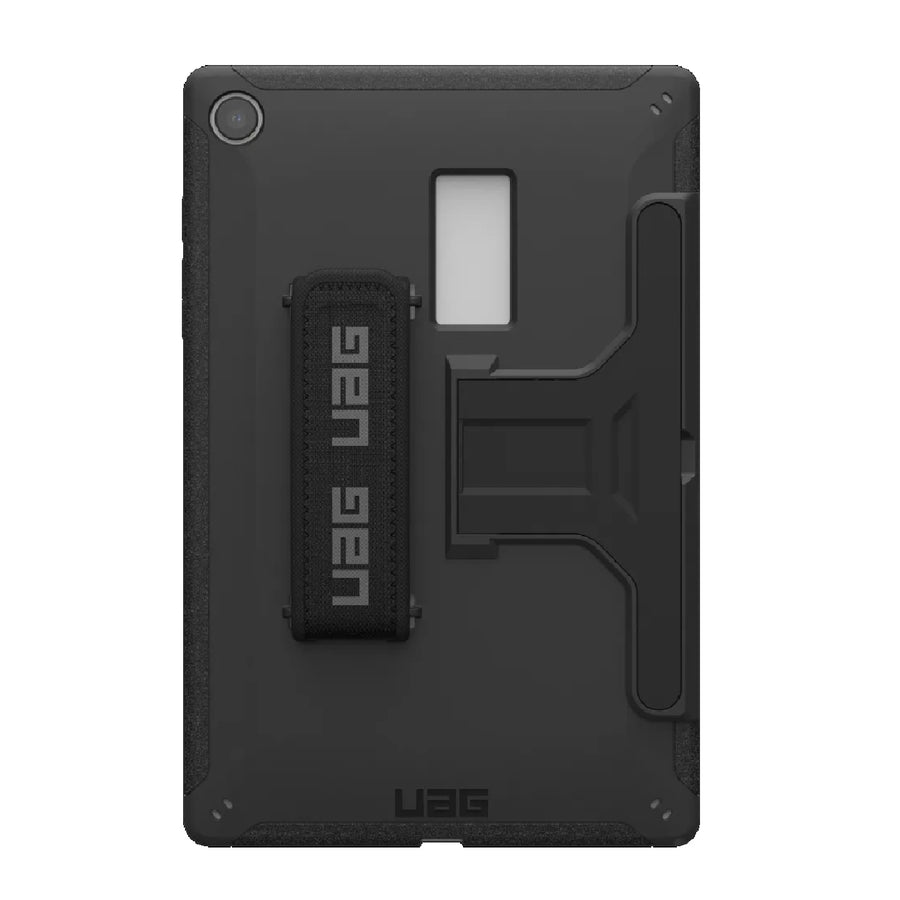 UAG Scout Samsung Galaxy Tab A9+ (11") with Kickstand & Handstrap Rugged Case - Black (224450114040), DROP+ Military Standard, 10 Years Warranty