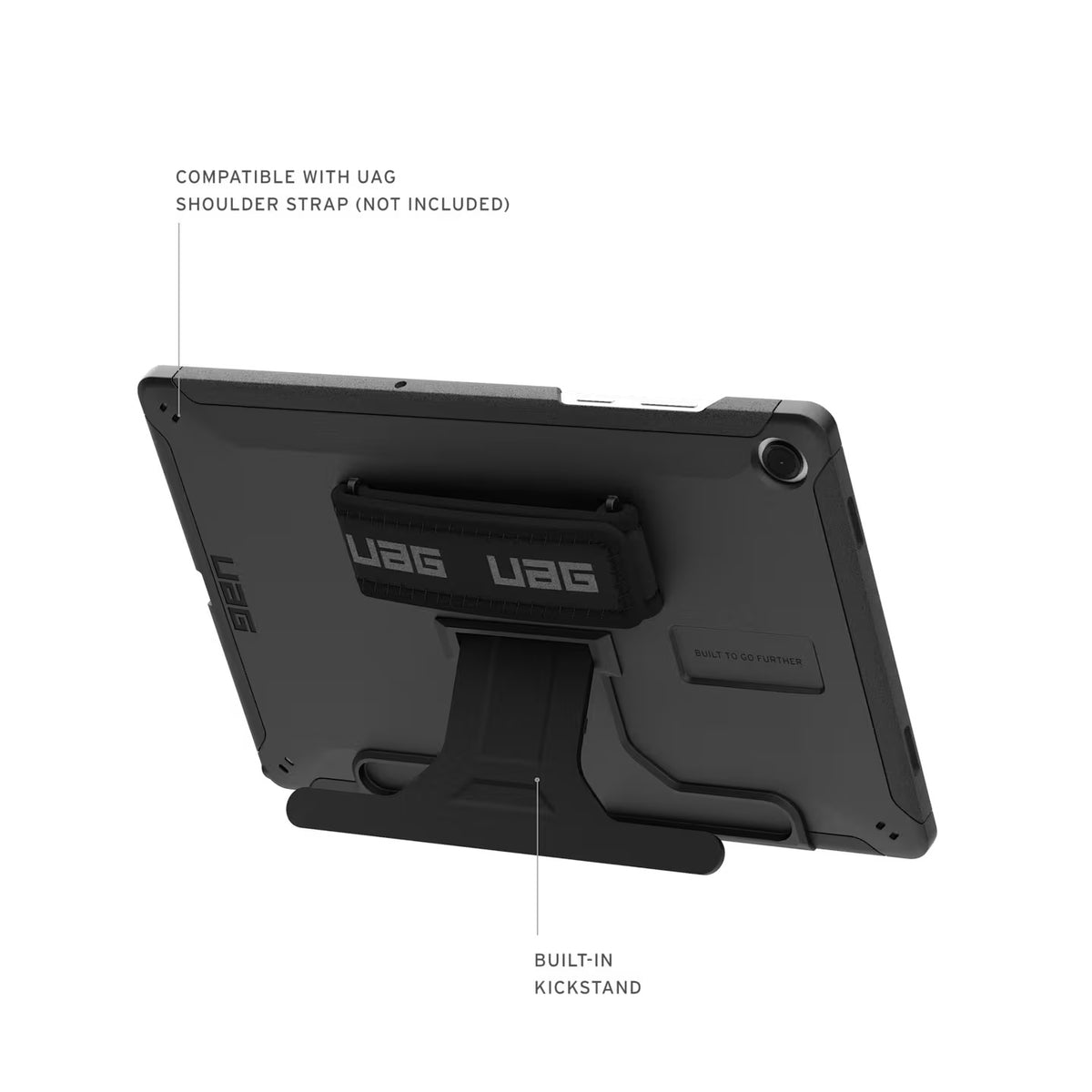 UAG Scout Samsung Galaxy Tab A11+/ Tab A9+ (11") with Kickstand & Handstrap Rugged Case - Black (224462114040), 10 Years Warranty - Image 2
