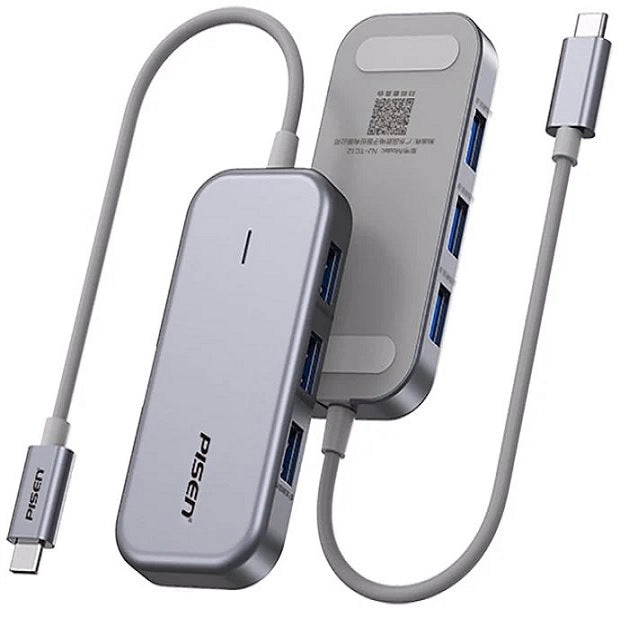 Pisen 6-in-1 Multi-Port USB-C Multi-functional Docking Station - Grey, 3x USB-A (3.0), 1x VGA, 1x HDMI, 1x RJ-45, 2 Years Warranty - Image 4
