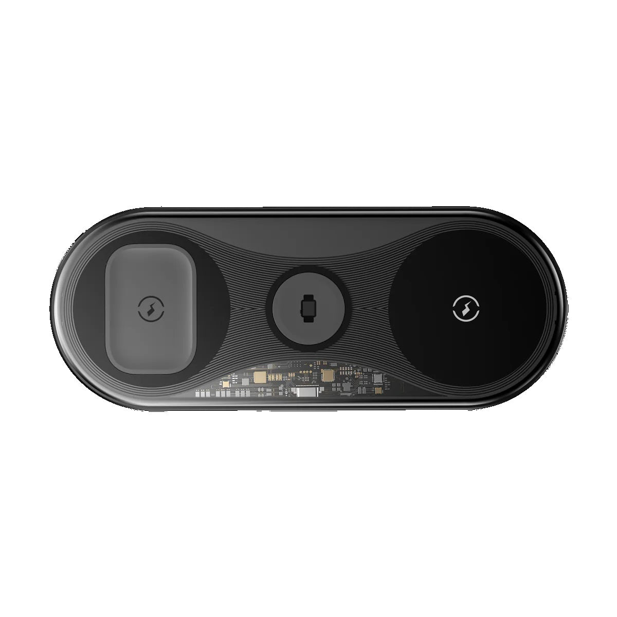 Pisen 3-in-1 Wireless Charging Station - Black, Supports Qi-2 Outputs (15W) , Supports Universal Type-C, Multi-Protection System, 2 Years Warranty - Image 2