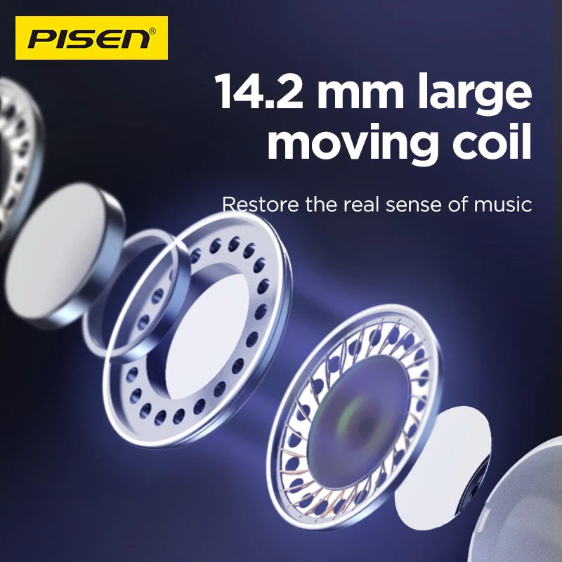 USP Pisen Half-in-Ear 3.5mm Earphones - White,Ergonomic Design,HD Call Microphone,5 Years Warranty - Image 3