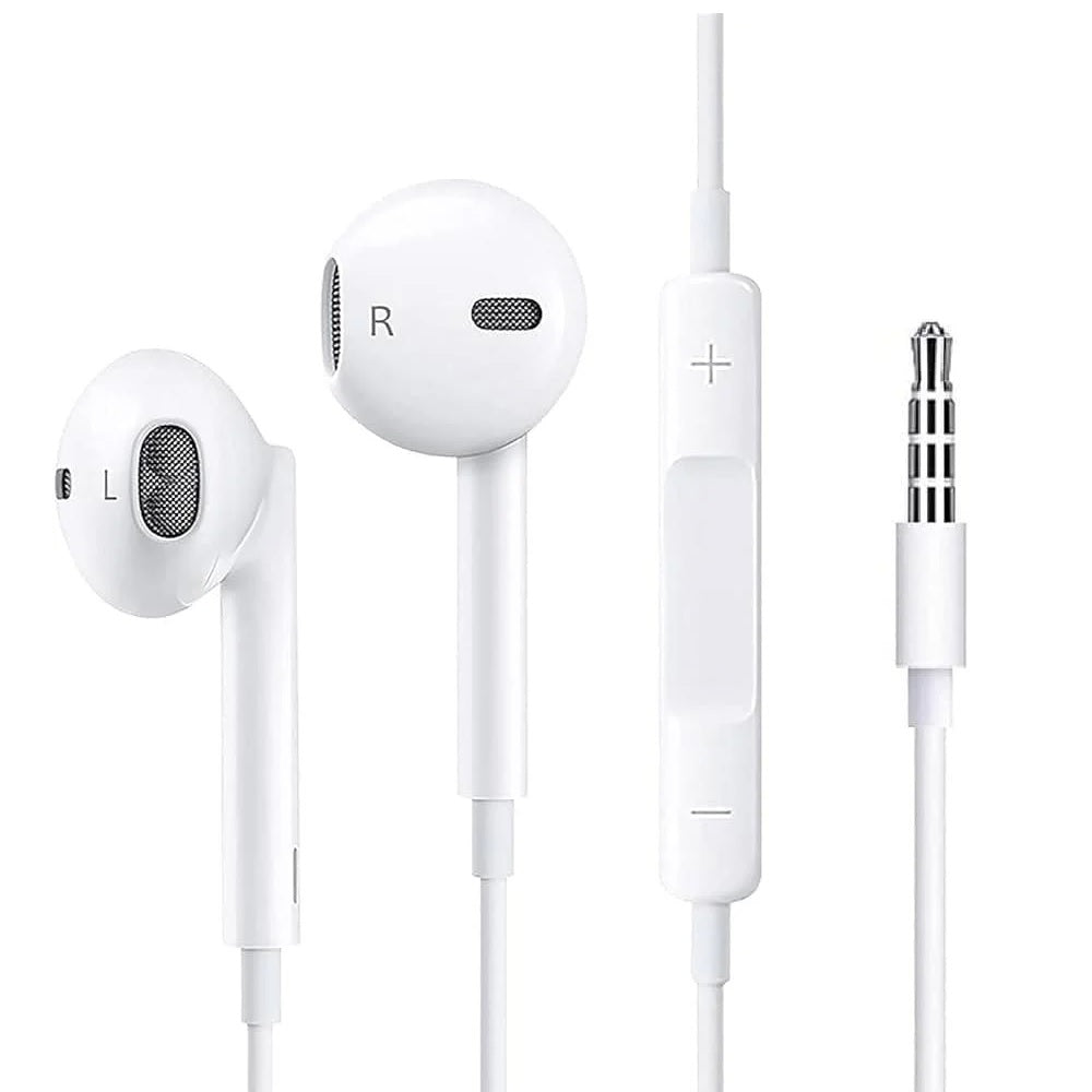 USP Pisen Half-in-Ear 3.5mm Earphones - White, Ergonomic Design ,HD Call Microphone, 5 Years Warranty - Image 5