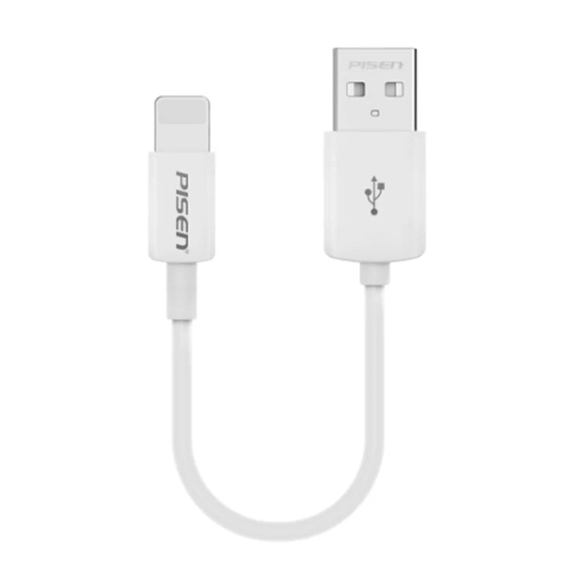 Pisen Mr White Lightning to USB-A Cable (20CM) White - Support Both Fast Charging & Data Cable,Stretch-Resistant, iPhone/iPad/MacBook,2 Years Warranty - Image 1