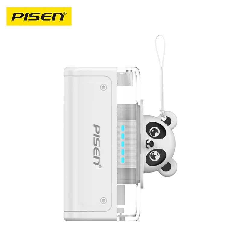 Pisen 2-in-1 Wall Charger & Tiny 5K (5000mAh) Portable Power Bank - White, Supports 22.5W PD, CCC Certified, 1xUSB-A, 1xUSB-C, 2 Years Warranty - Image 1