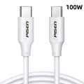 Pisen USB-C to USB-C 100W PD Cable (1M) White - Premium Quality, Fast Charge, 480Mbps, Durable,Samsung Galaxy,Apple iPhone,iPad,MacBook,Google,OPPO - Image 1